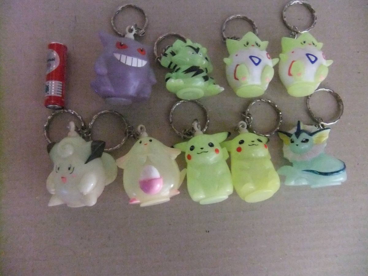 ポケモン ソフビ 蓄光 キーホルダー 7種9個セット ポケットモンスター