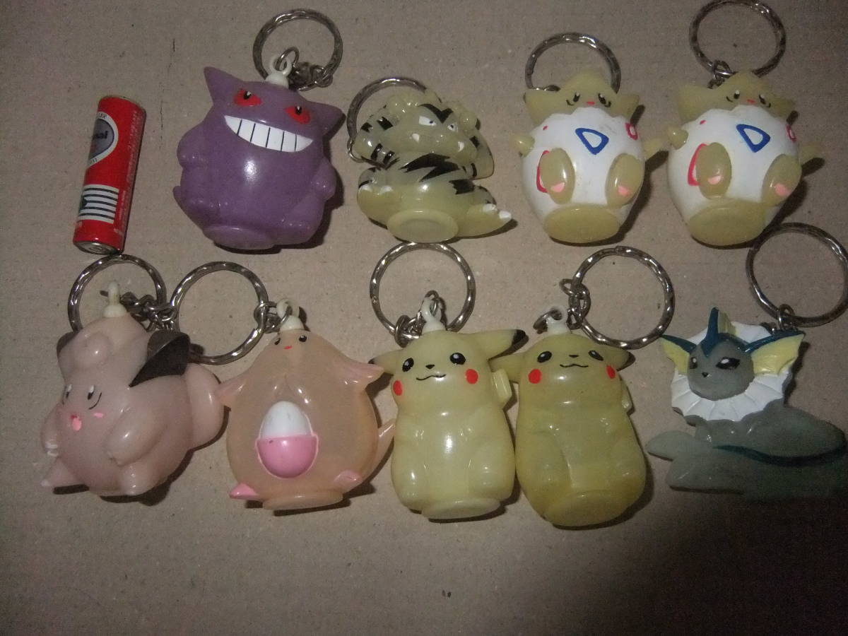 ポケモン ソフビ 蓄光 キーホルダー 7種9個セット ポケットモンスター