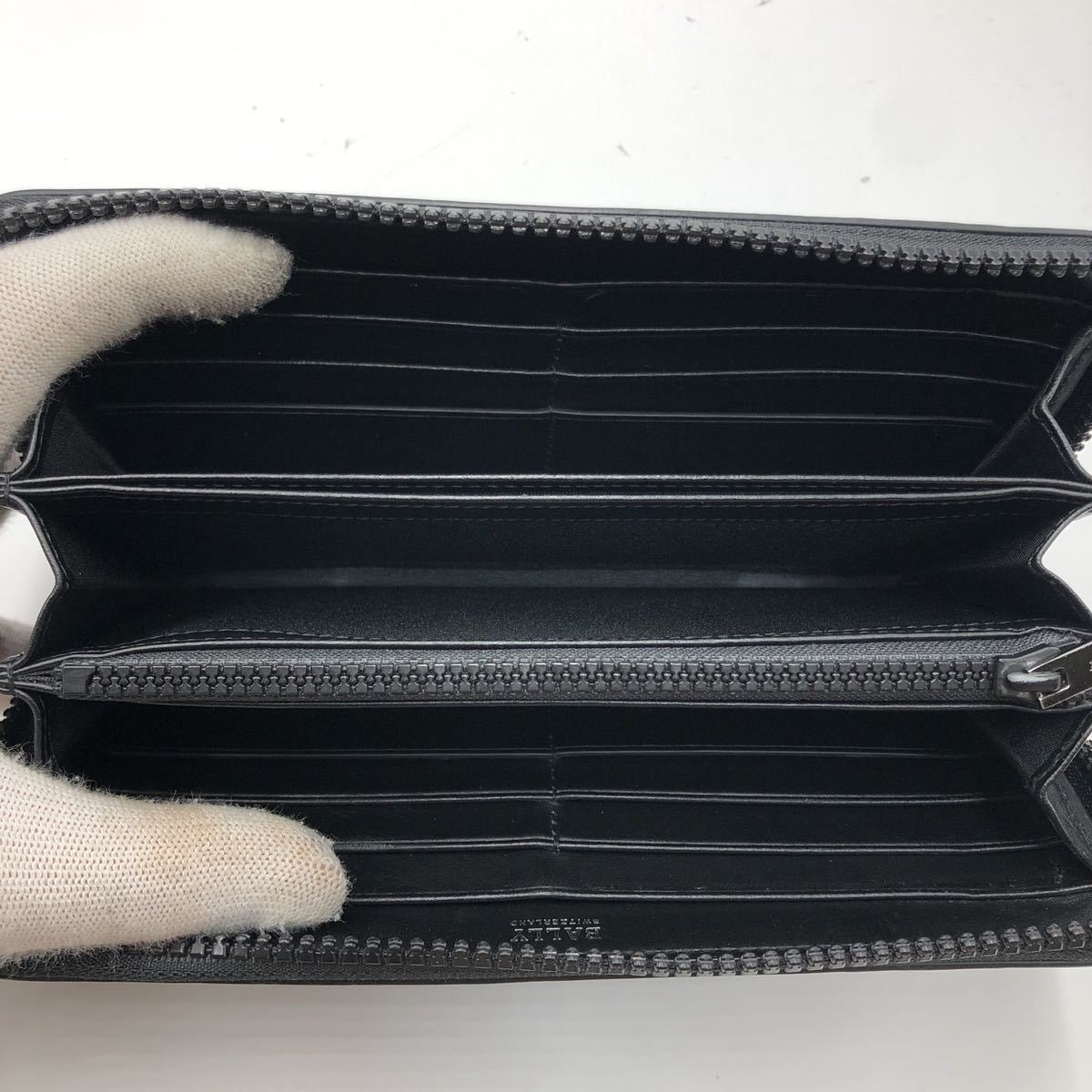 1円【未使用に近い！】BALLY バリー 長財布 ラウンドファスナー