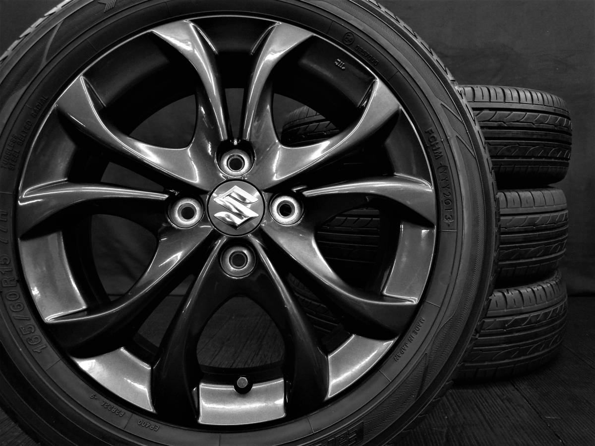 ☆極上品!! スズキ純正アルミホイール+YOKOHAMA EARTH-1 165/60R15 超 