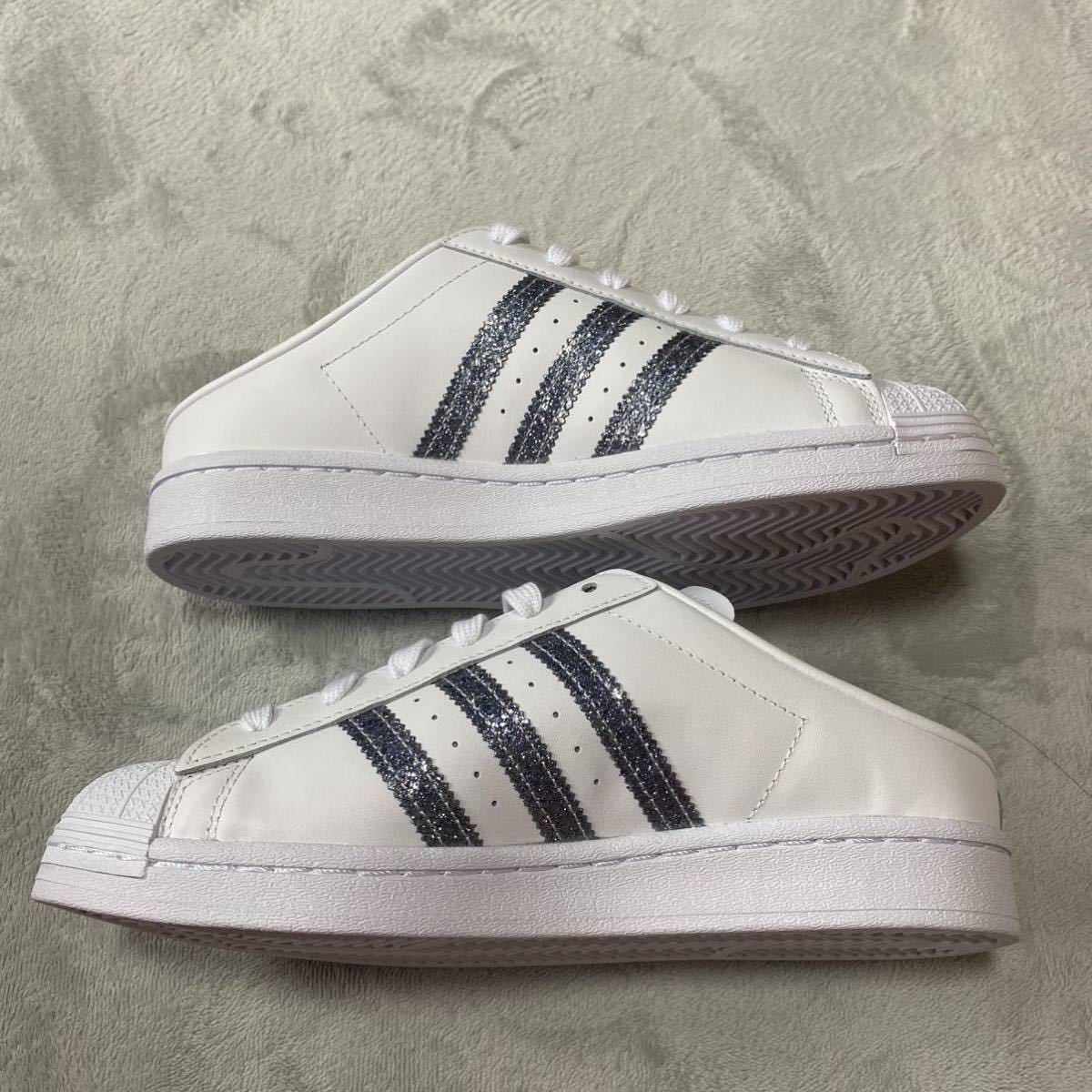 Adidas Sst Mule アディダス スーパースター ミュール 白 銀系 正規品 24 0 Us7 レディース スリッポン サンダル 24 0cm 売買されたオークション情報 Yahooの商品情報をアーカイブ公開 オークファン Aucfan Com