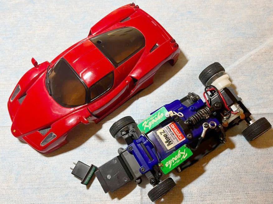 エンツォ・フェラーリ(レッド) ミニッツレーサーMR-02 シャーシ　ボディのみ エンツォ・フェラーリ(レッド) ミニッツレーサーMR-02 シャーシ ボディ