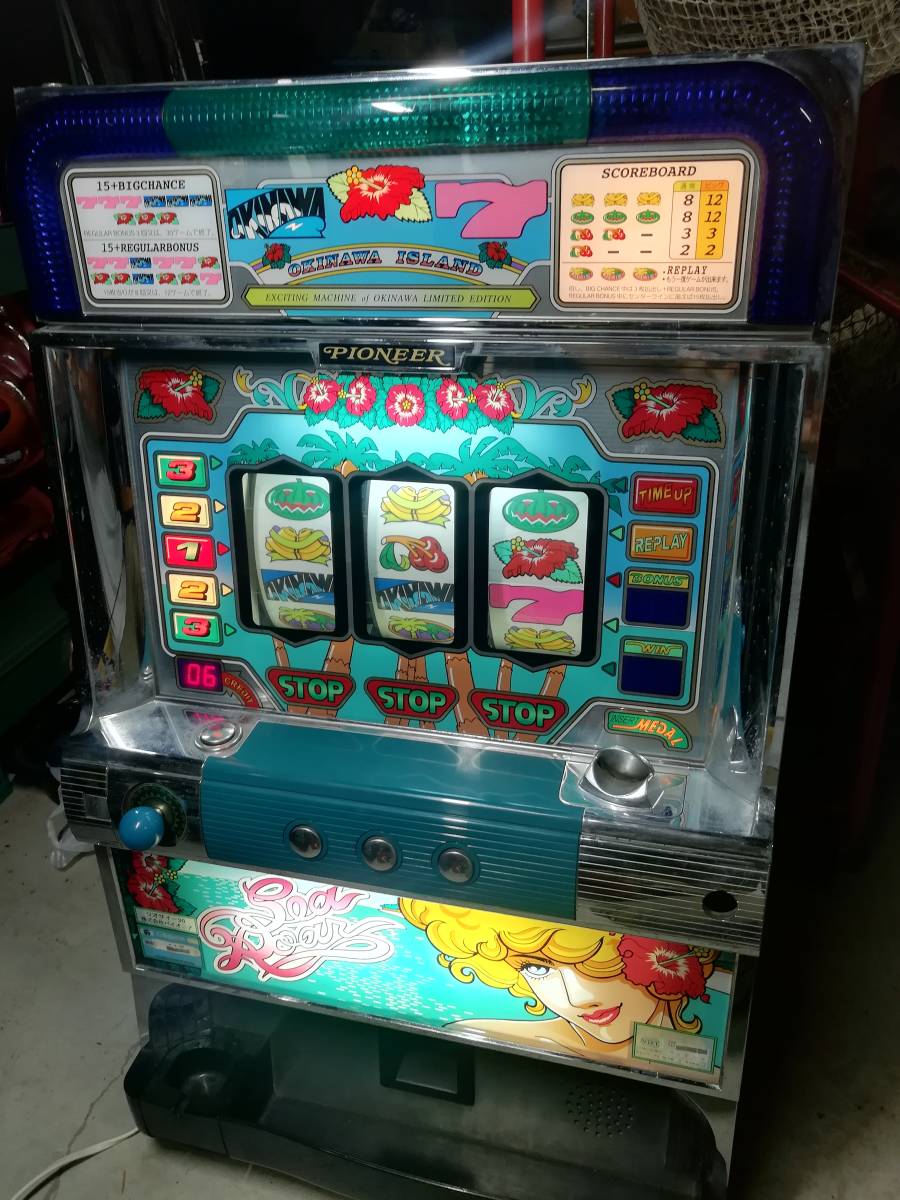 パチスロ 実機 パイオニア シオサイ 30 スロット 4号機 レトロ 沖スロ