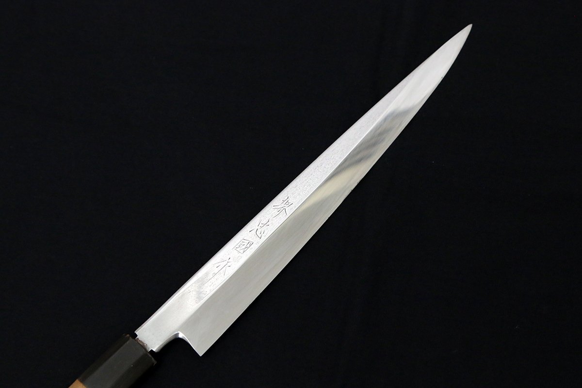 並品｜堺忠國 柳刃包丁 八寸 霞 青鋼 水牛朴八角柄 λS2659-2L1A