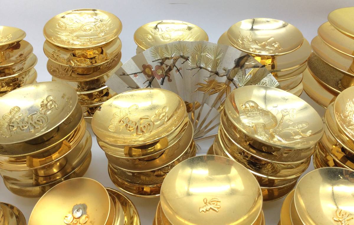金杯 金メッキ 銀杯 大量 まとめ 24KGP 盃 ☆T040124KGP K24GP 金盃