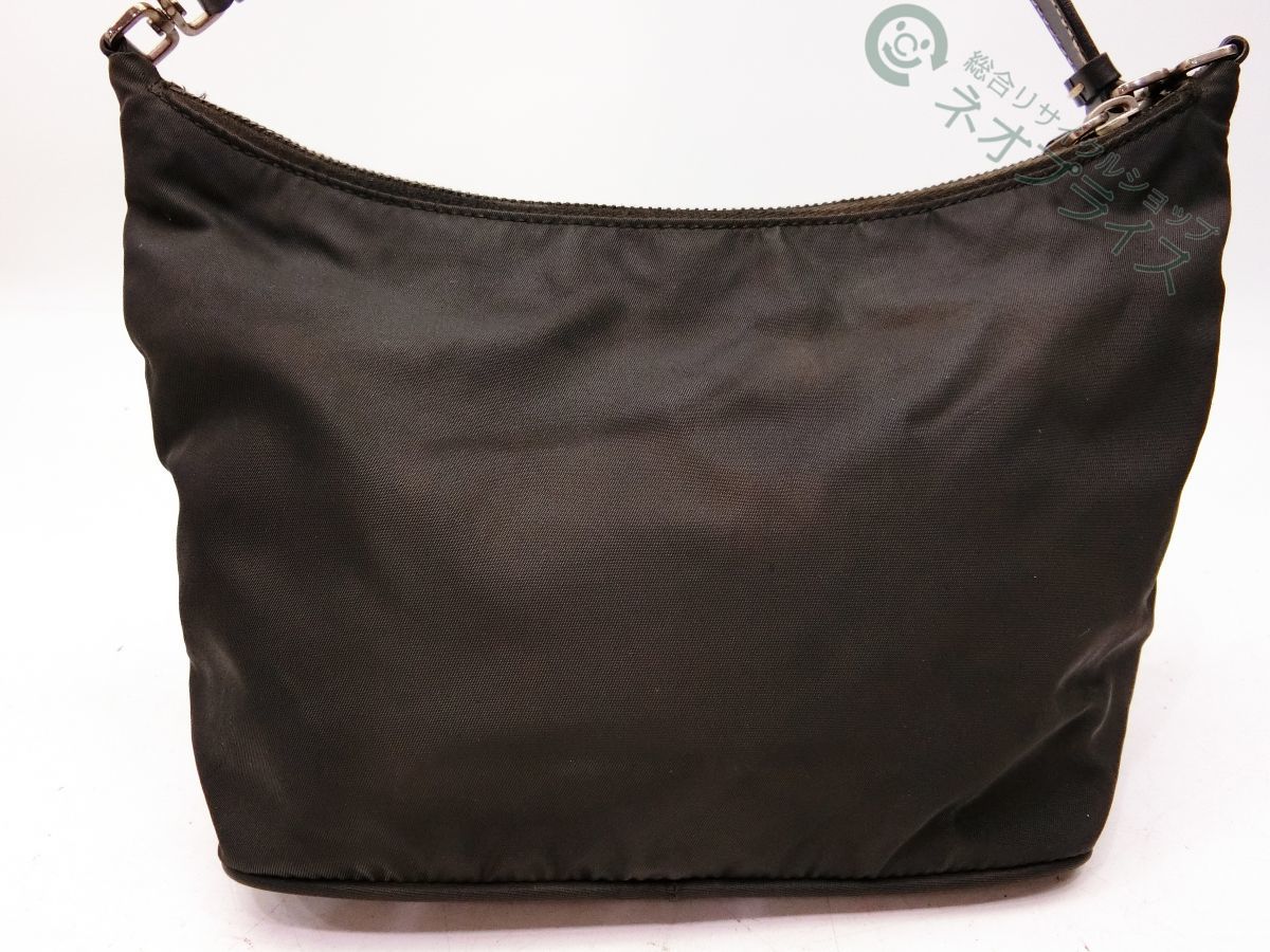 本物保証，お得 ◆A4294 PRADA プラダ 三角ロゴ プレート ナイロン レザー ハンド バッグ