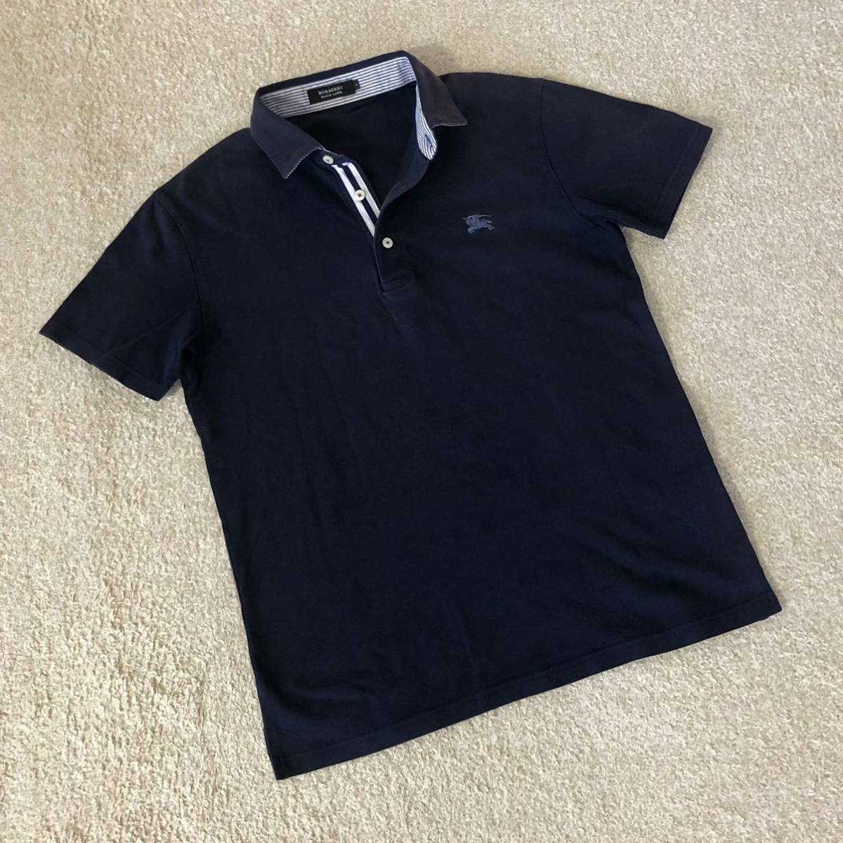 BURBERRY BLACK LABELのドライバーズニットセーター ネイビー BURBERRY