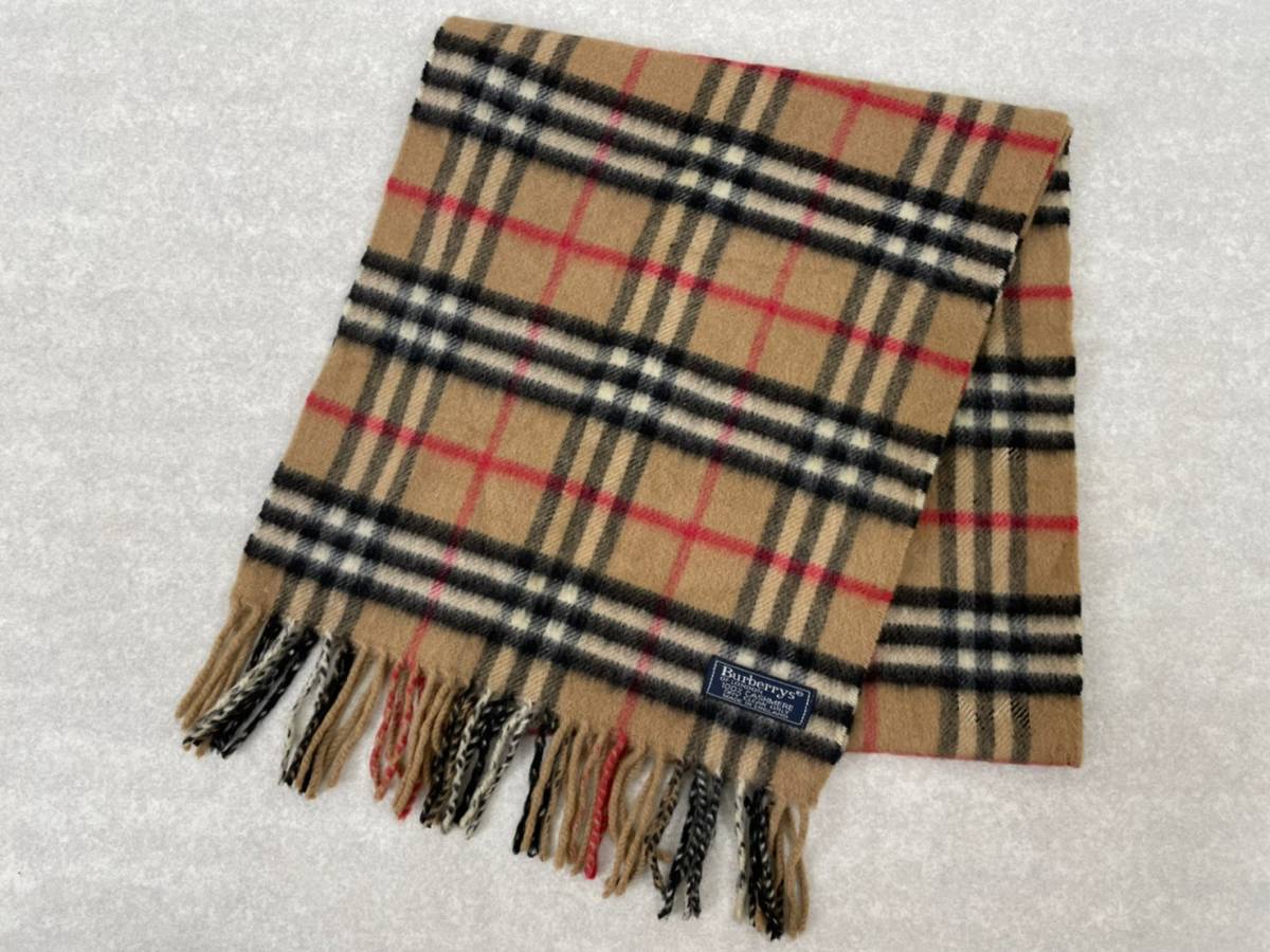 希少【Burberrys】バーバリーズ ヴィンテージ カシミヤ100％マフラー BURBERRYS カシミヤ 100% マフラー バーバリーズ BURBERRY - メルカリ