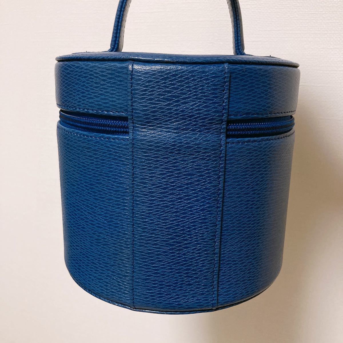 ほぼ未使用】 renoma Paris レノマ レザー バニティ バッグ ミラー付き 