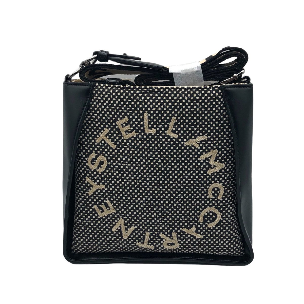  極 STELLAMcCARTNEY ステラマッカートニー 70073 W8888 ロゴ キャンバス レザー ショルダーバッグ ブラック系 黒系 イタリア製(ステラ・マッカートニー)｜売買されたオークション情報、yahooの商品情 ステラ・マッカートニー