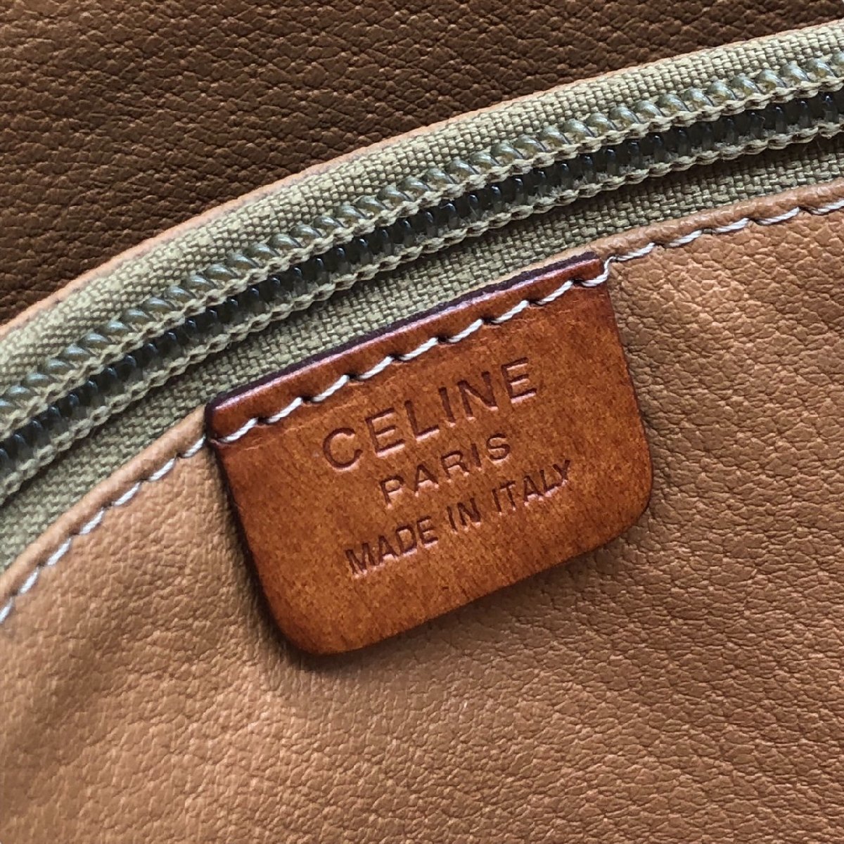 CELINE セリーヌ トートバッグ バケツ型 マカダム柄 レザー PVC 
