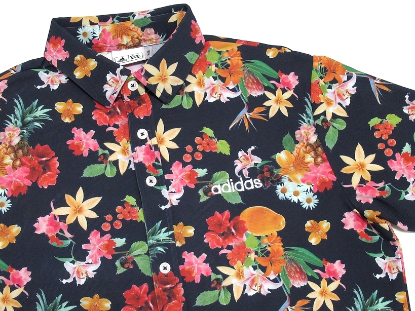 極美品 adidas GOLF アディダスゴルフ 花柄 トロピカル 総柄プリント