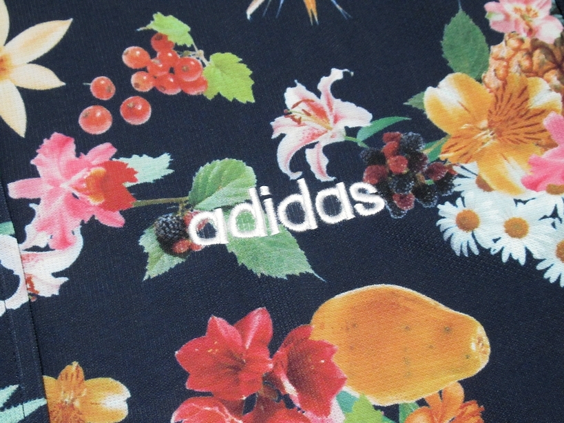 美品 アディダスゴルフ メンズ シャツ トロピカル 総柄 Lサイズ 極美品 adidas GOLF アディダスゴルフ 花柄 トロピカル 総柄プリント
