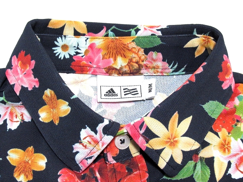 極美品 adidas GOLF アディダスゴルフ 花柄 トロピカル 総柄プリント