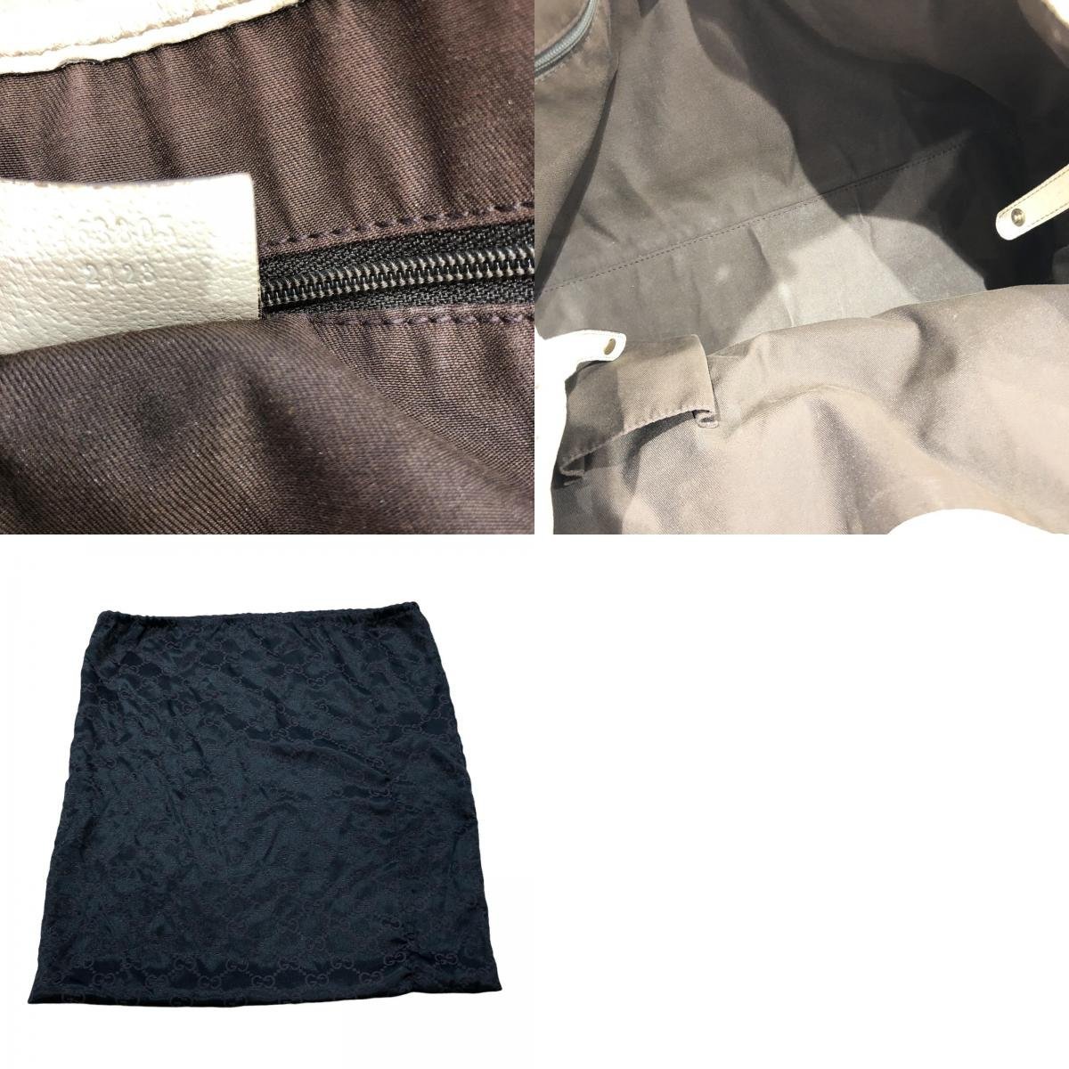 GUCCI グッチ プリンシー トートバッグ クリーム×ベージュ系 GUCCI プリンシー グッチ 肩掛 レザー GGツインズ