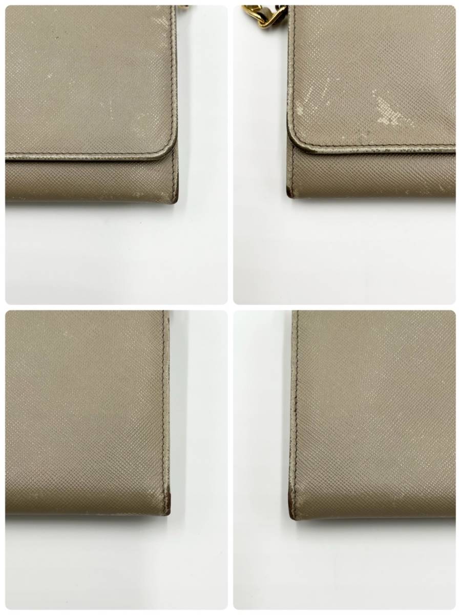 プラダ PRADA チェーンウォレット レディース サフィアーノ ブランド ウォレット dショッピング チェーン レザー 極美品 1円 |中古 PRADA(プラダ) (プラダ) 1M1290