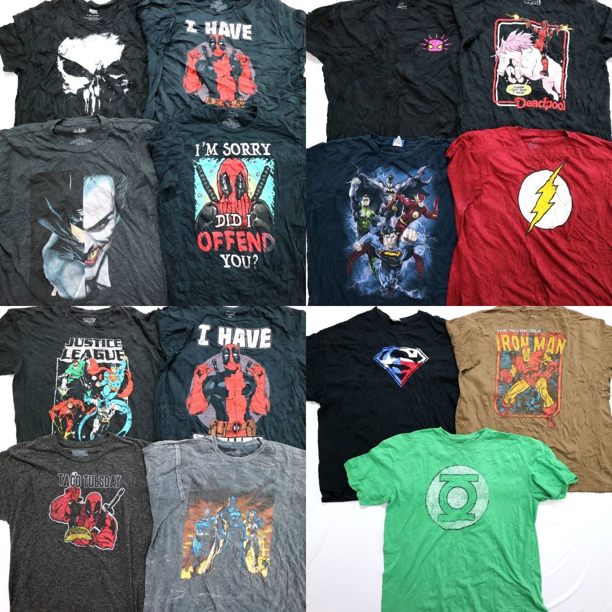 【送料無料，人気セール】 マーベル DCコミック 半袖Tシャツ set アメコミ 他 メンズ2XL/3XL 15枚セット まとめ売り 古着卸 1円スタート 最落なし MH9613(無地)｜売買されたオークション情報、yahooの商品情報をアーカイブ公 XLサイズ以上