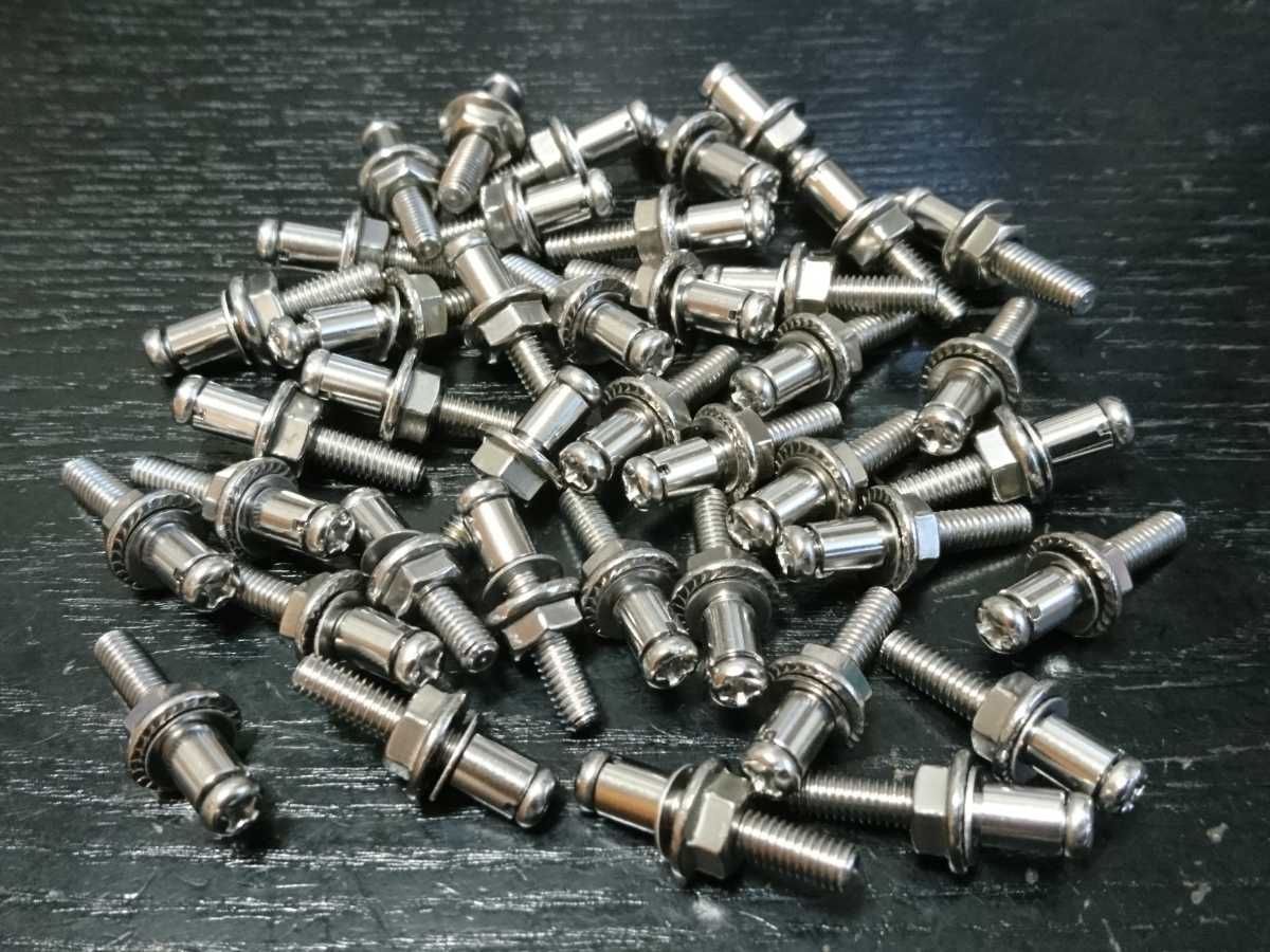 希少【オールステンレス前開きビス40本セット】旧車 レトロ デコトラ トラック野郎 角マーカー 