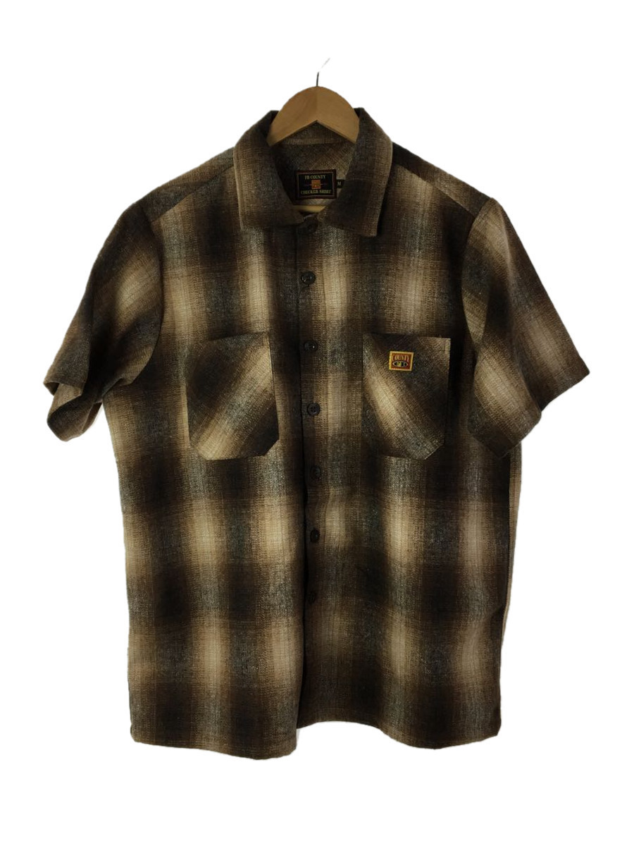 FB COUNTY/PREMIUM WOOL SHIRT/半袖シャツ/M/ウール/BRW/オンブレCK