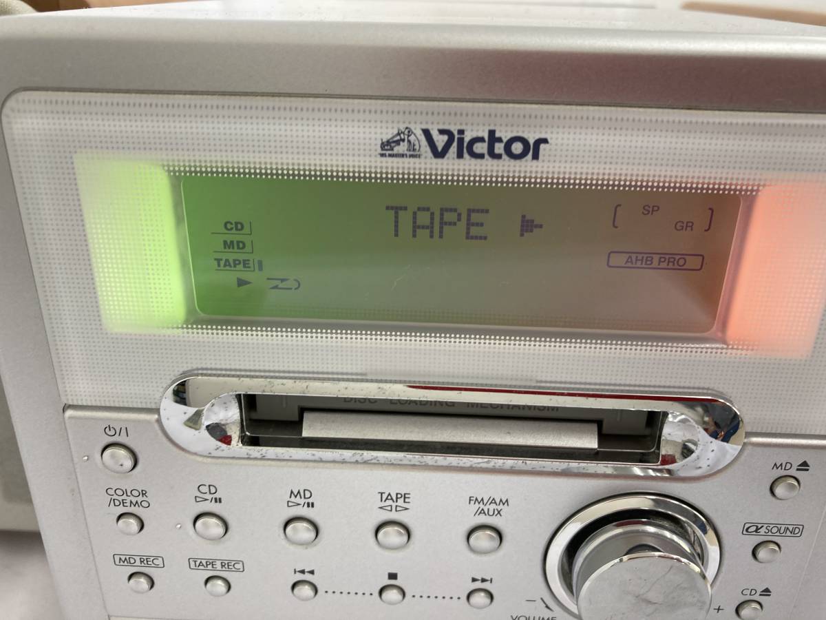 OM2】(S)Victor ビクター CD/MDカセットコンポ CA-UXK3-M SP-UXK3-M 