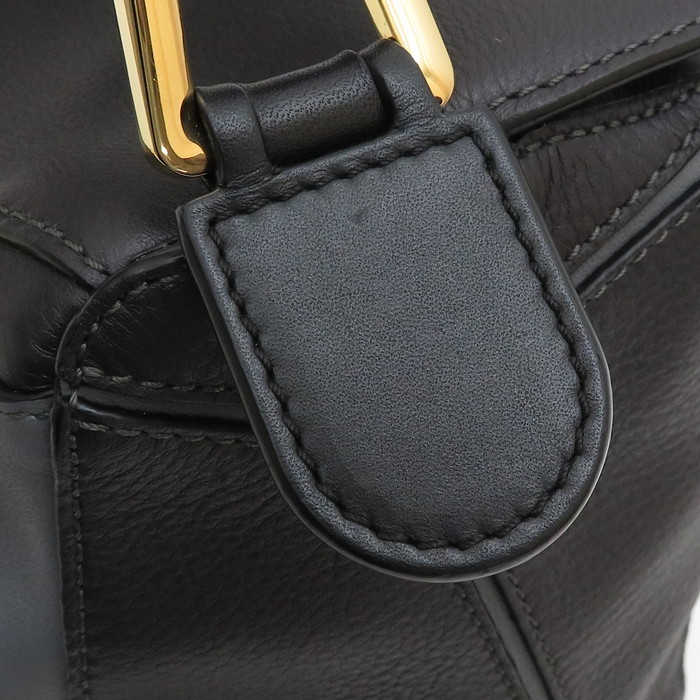 LOEWE&frasl;ロエベ パズルバッグ ミディアム ハンドバッグ レザー ネイビー