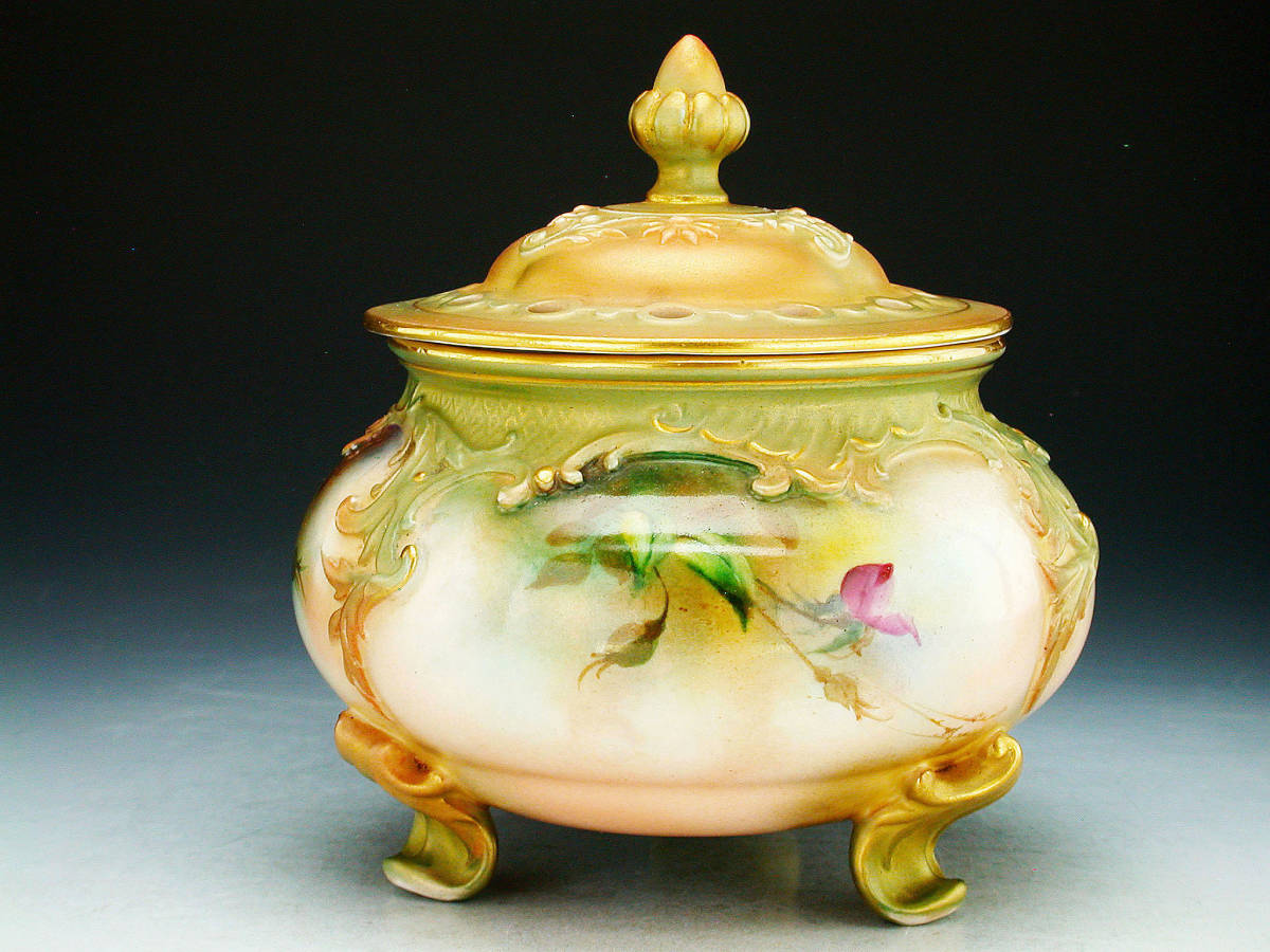 WORCESTER ROYAL ロイヤルウースター 金彩 デミタス 花柄 コバルト