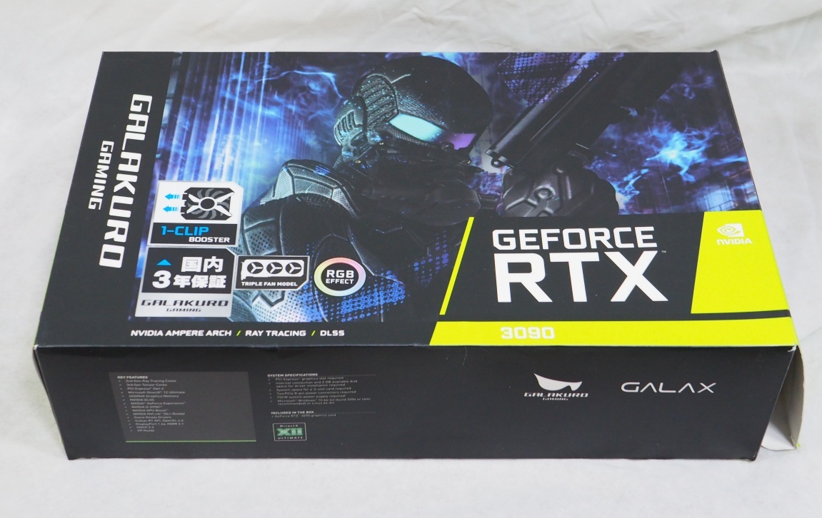 玄人志向 NVIDIA Geforce RTX 3090 24GB GALAKURO GG-RTX3090-E24GB/TP