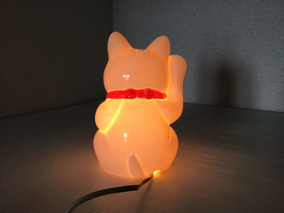 招き猫 金運 白猫 陶器 右手 照明器具 テーブルライト 来福招福 縁起物 陶器製 : 白 常滑焼 貯金箱 置物 招き猫（右手金運招き猫）3号白盛