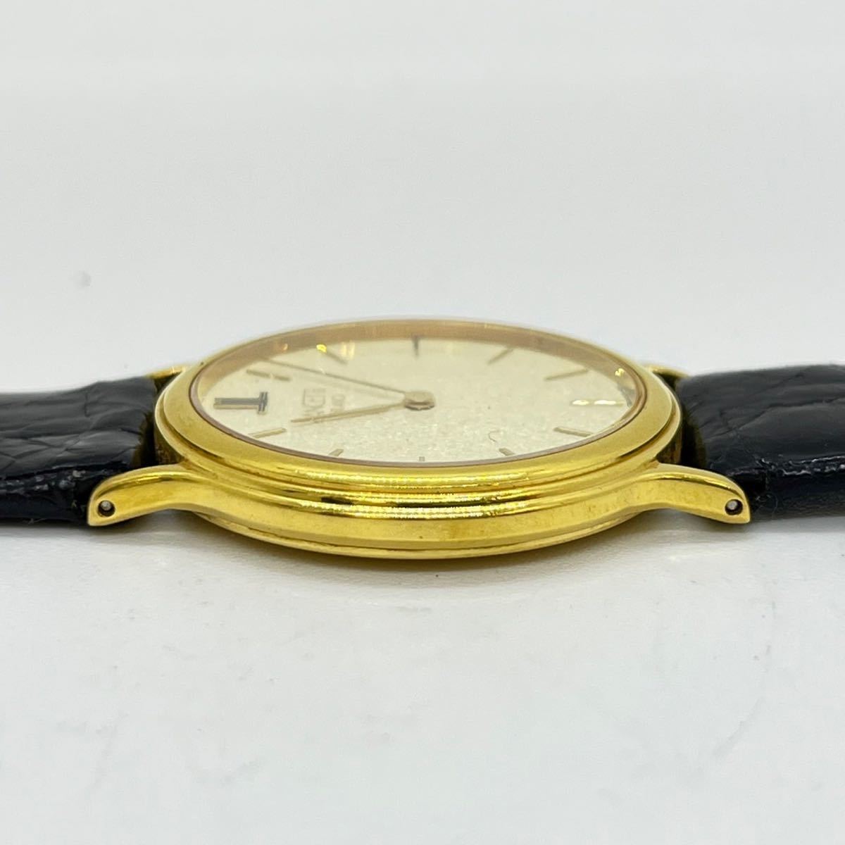 LANCETTI ランチェッティ 18K 750刻印 金 クォーツ メンズ 腕時計 不動