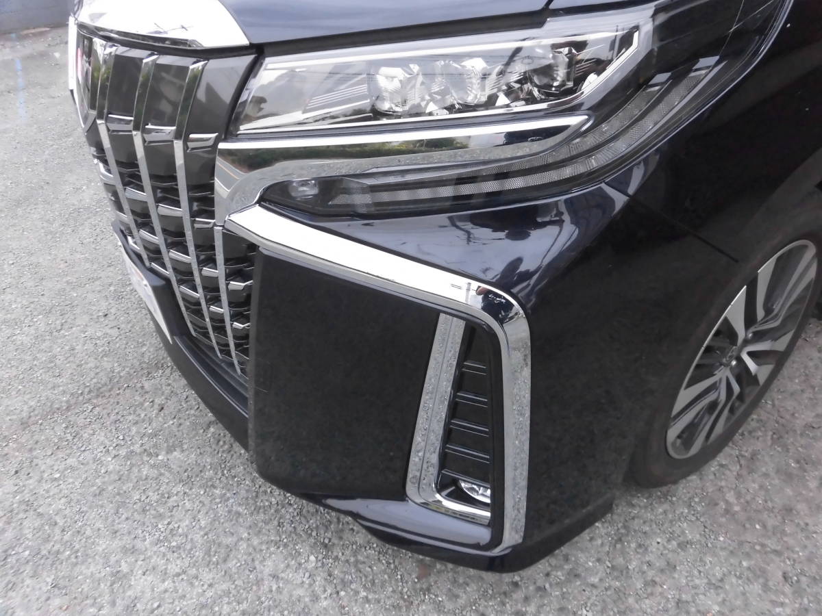 送料無料　綺麗です　美品 アルファード AGH30W 後期 純正 フロントバンパー 52119-58988-C1 ◆カラー番号220ブラック_6