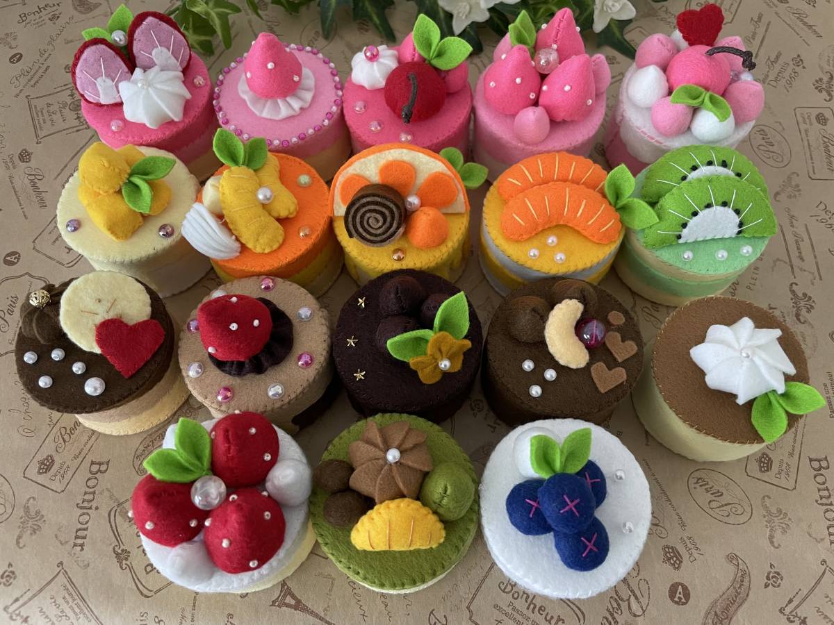 ままごと フェルト プチケーキ18個｜Yahoo!フリマ（旧PayPayフリマ
