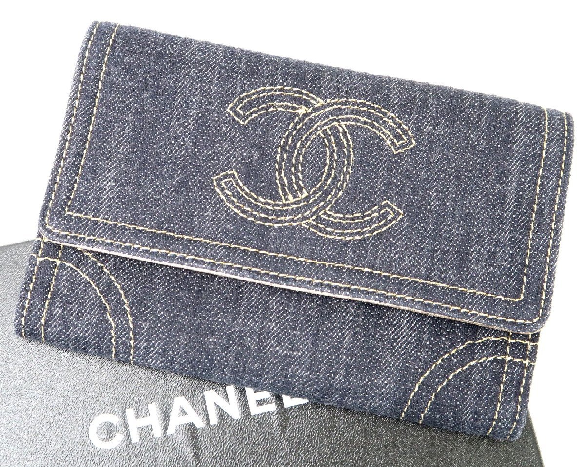 【HOT，品質保証】 極 シャネル 2つ折り ココマーク デニム 財布 インディゴ(女性用財布)｜売買されたオークション情報、yahooの商品情報をアーカイブ公開 - オークファン 服飾小物