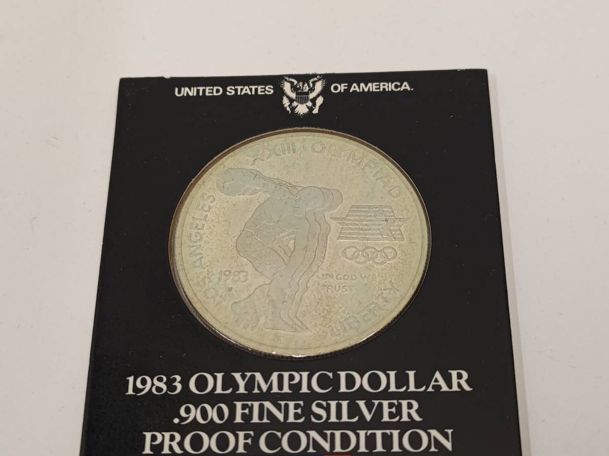 ♦︎1983年 ロサンゼルスオリンピック記念銀貨 プルーフ貨幣 銀 シルバー900 1983年 ロサンゼルスオリンピック 1ドル プルーフ 銀貨 .900 FINE