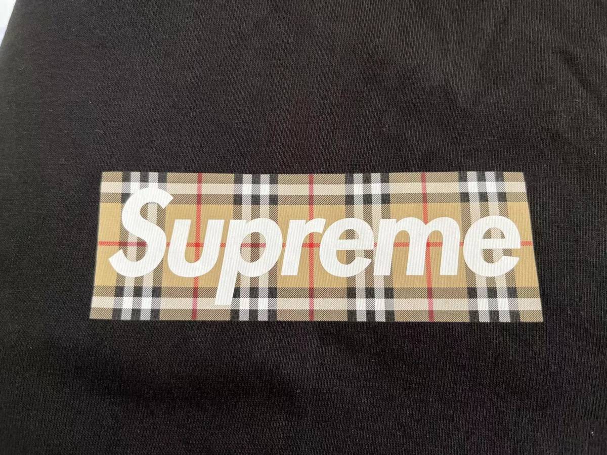 Supreme Burberry Box Logo Tee 黒 シュプリーム バーバリー ボックス 