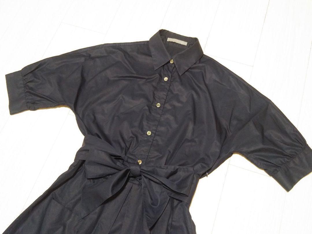 Theory luxe セオリー リュクス シャツワンピース 紺 ネイビー