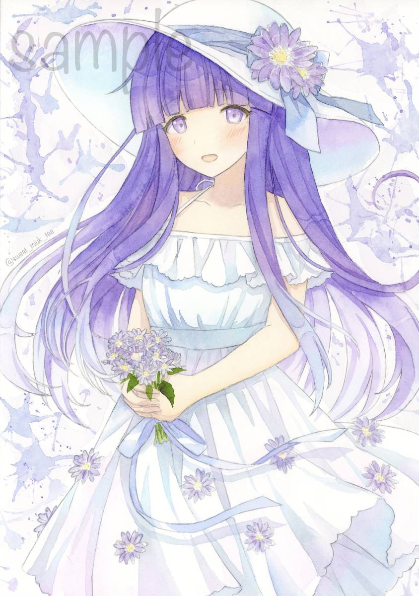 手描きイラスト】ひぐらしのなく頃に☆古手梨花☆原画☆A4(手描き 