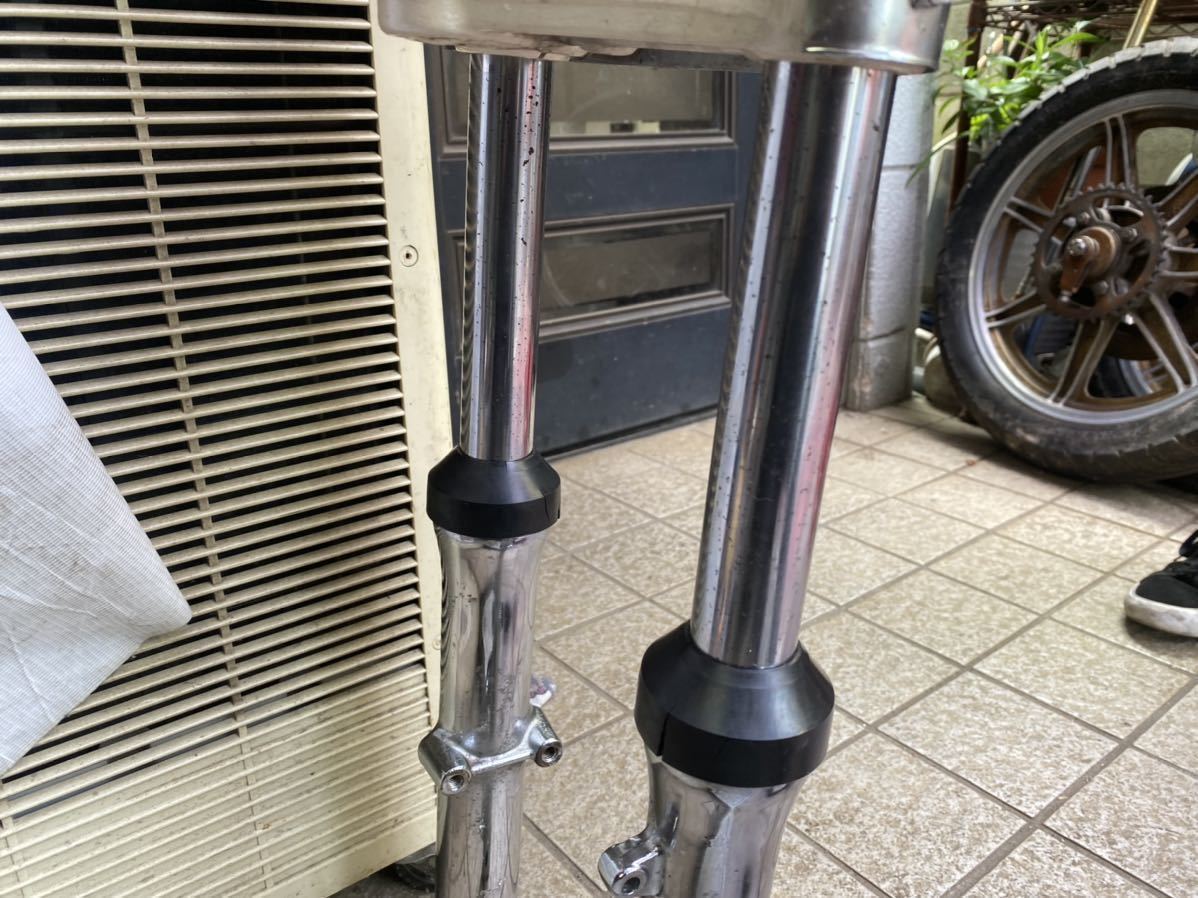 ヤマハ GX250 GX400 フロントフォーク ボトムケース ステム トップ