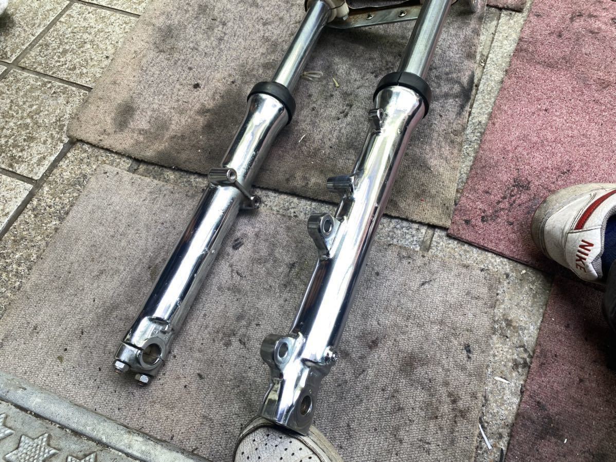 ヤマハ GX250 GX400 フロントフォーク ボトムケース ステム トップ