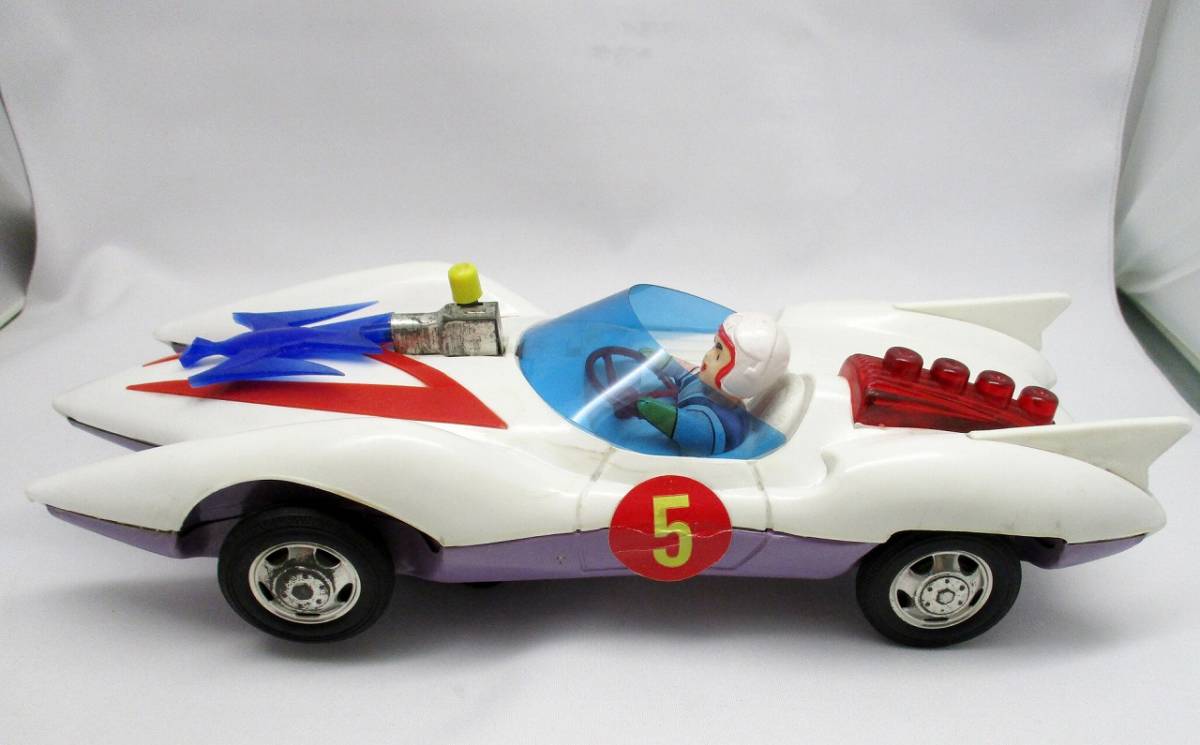 マッハ号 アオシン ブリキ+プラトーイ マッハGOGOGO 1967年当時もの 