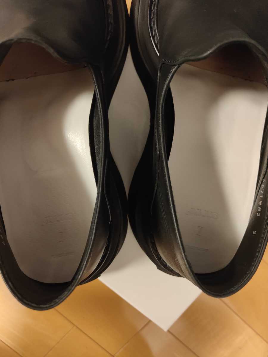 未使用級✨JULIUS ユリウス　OVERLAYING DECK SHOES 黒 JULIUS デッキシューズ OVERLAYING DECK SHOES レザー スニーカー