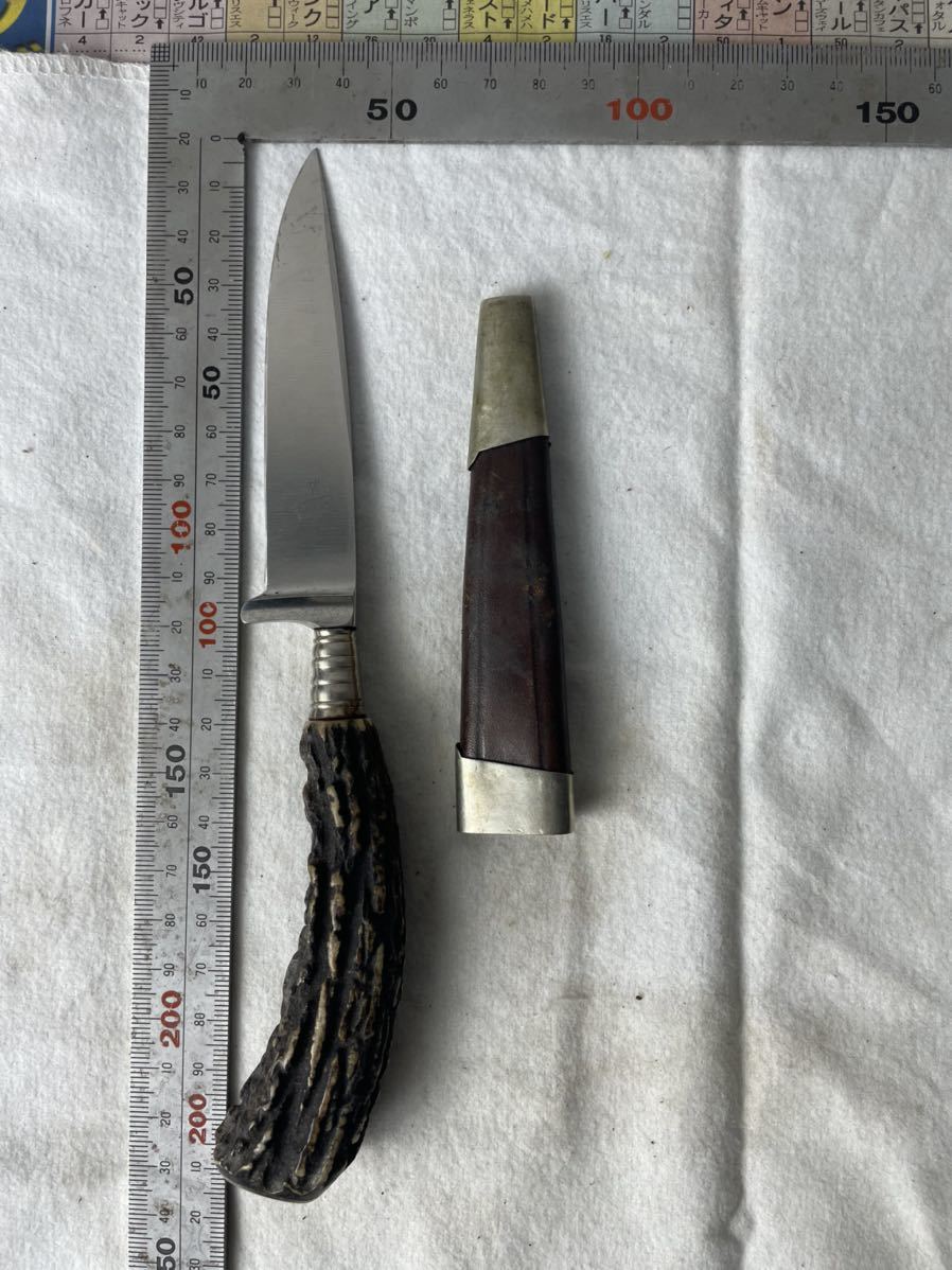 小刀　ナイフ　ZWILLING ゾーリンゲン 鹿角柄　鞘付き　現状品