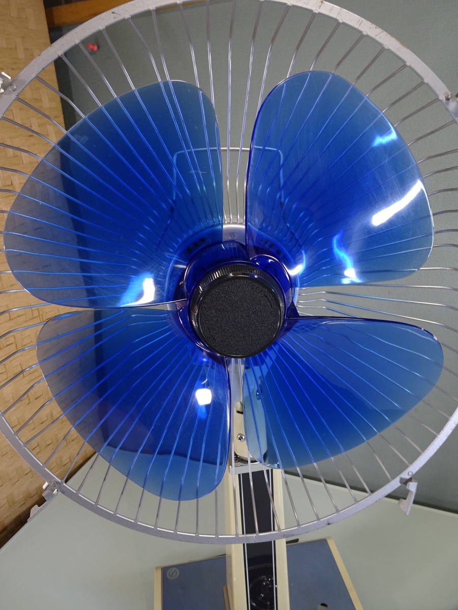 東芝扇風機 H-30PH 青羽根 羽幅30cm 4枚羽根 昭和レトロ家電 中古