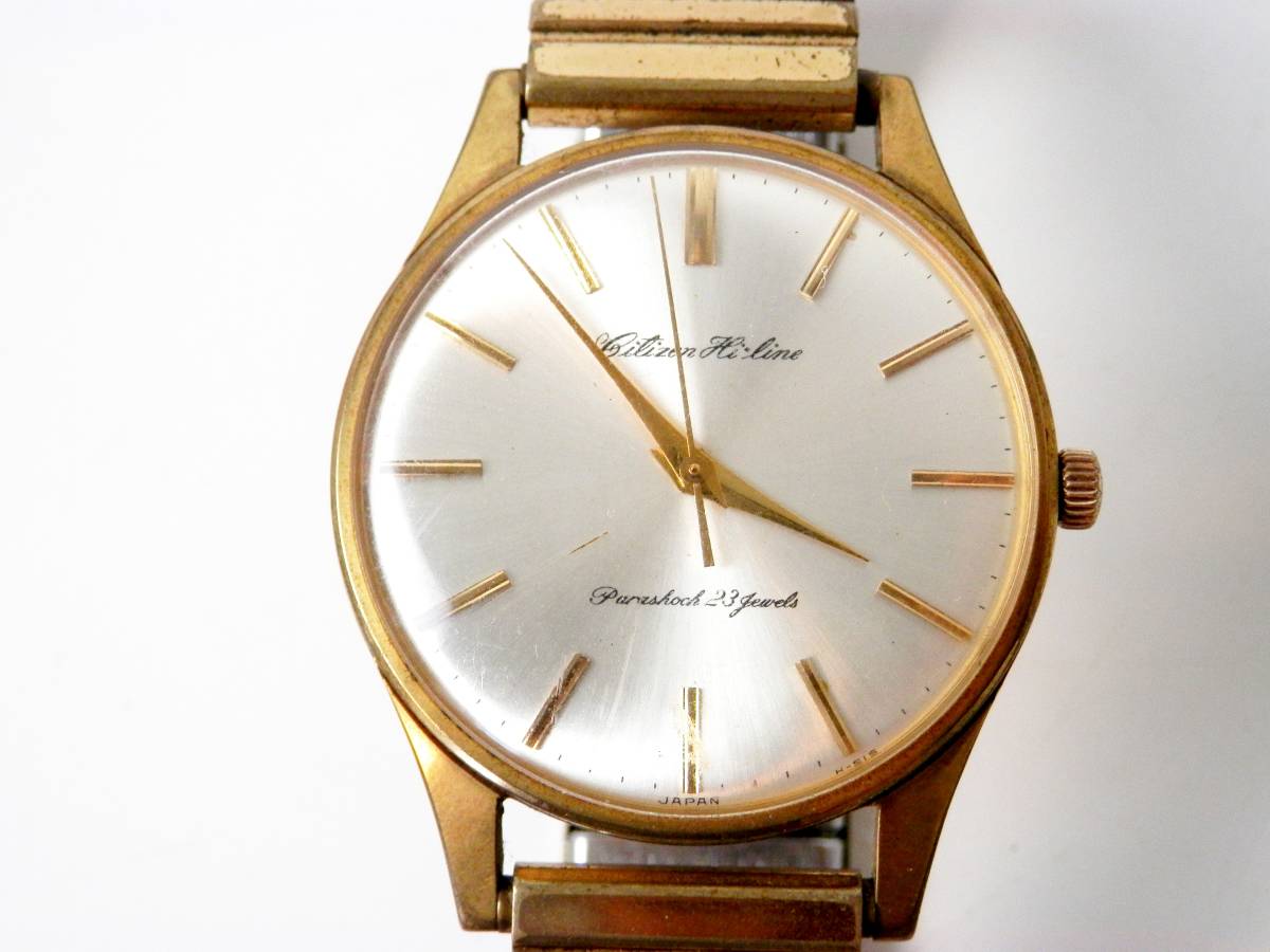 シチズン HI-LINE PARASHOCK 23石 HL515301 ゴールド 手巻き