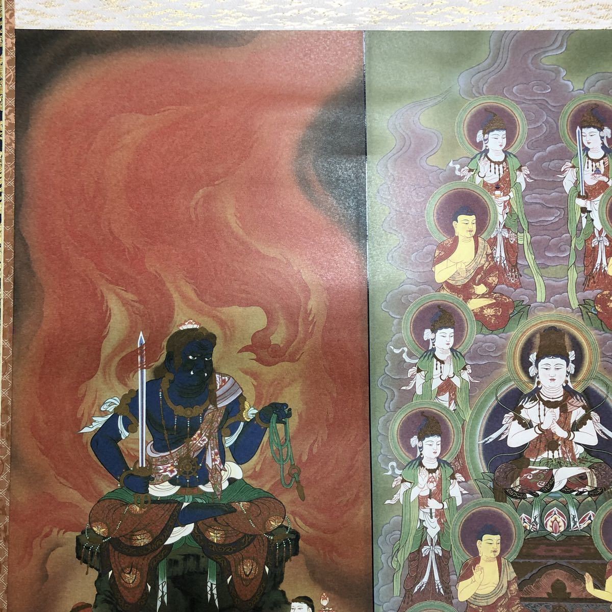 掛け軸 掛け軸 不動明王二童子像 図 掛け軸 掛け軸 不動明王二童子像 図 【公式通販】