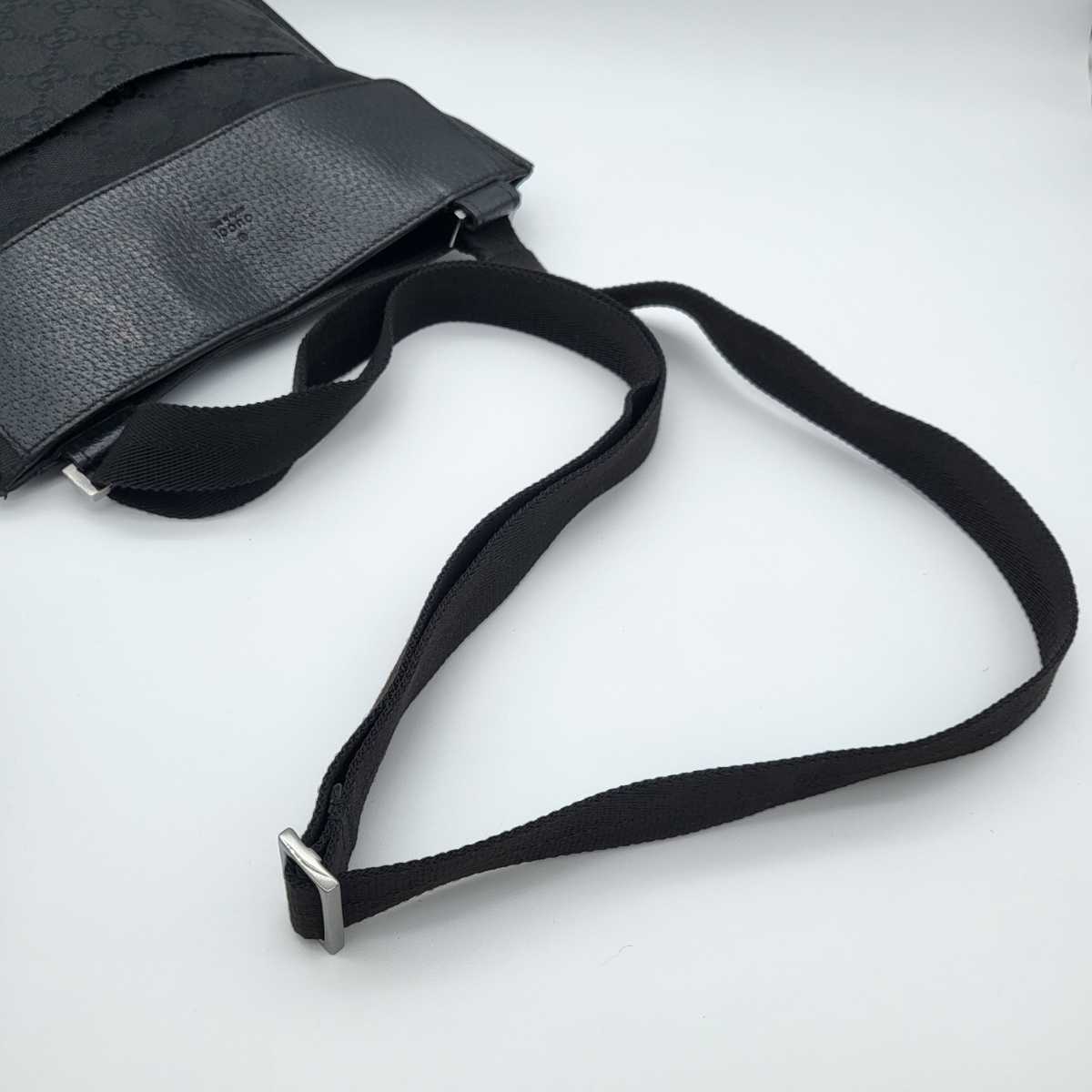1円【美品】GUCCI グッチ ショルダーバッグ メンズ GG キャンバス 