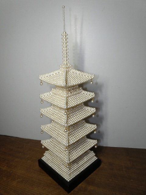 真珠 五重の塔 置物 / パール 美術品 アート オブジェ 細工 工芸 (東洋