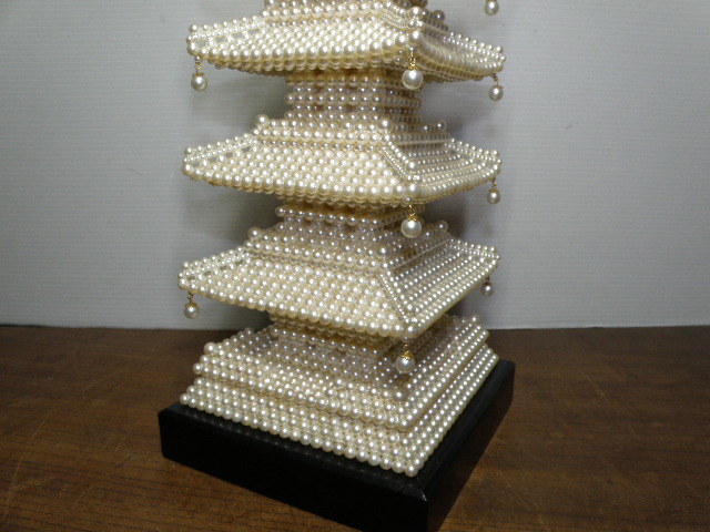 真珠 五重の塔 置物 / パール 美術品 アート オブジェ 細工 工芸 (東洋
