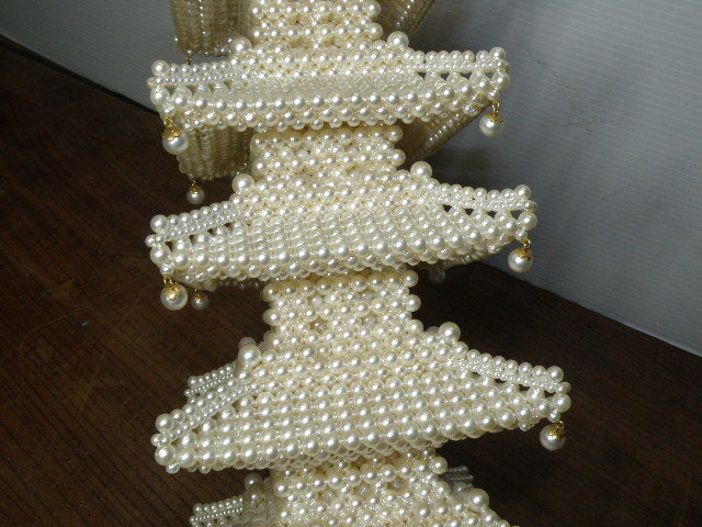 真珠 五重の塔 置物 / パール 美術品 アート オブジェ 細工 工芸 (東洋