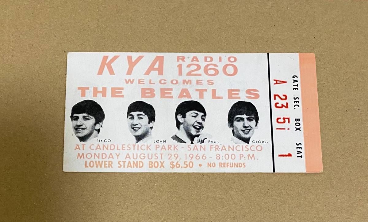 THE BEATLES チケット・KYA RADIO 1260 WELCOMES THE BEATLES AT
