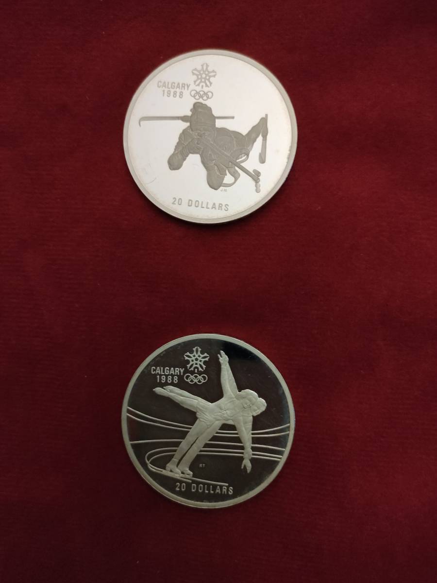 カルガリーオリンピック記念硬貨　20カナダドル銀貨1998年 スピードスケート カルガリーオリンピック記念硬貨 20カナダドル銀貨1998年 スピード
